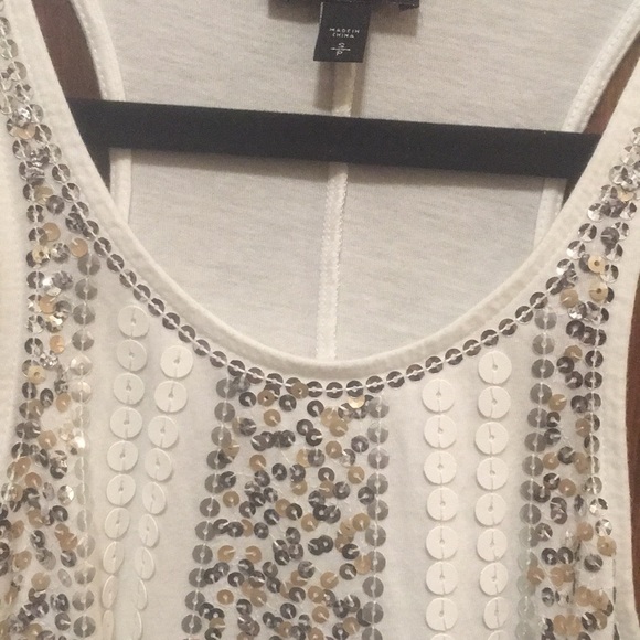 Sparkly White EXPRESS Tank top Size S, like new! - Picture 4 of 8